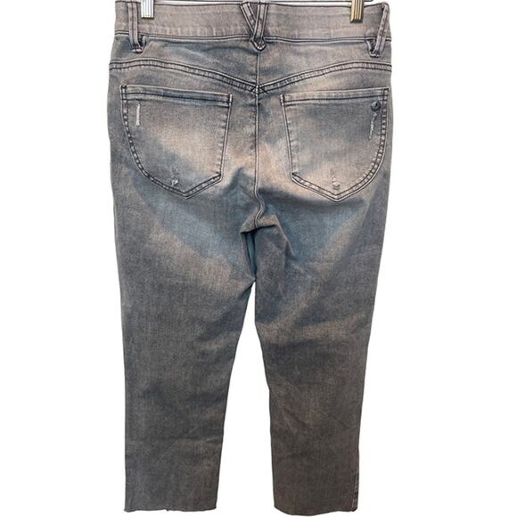 Democracy Ab technology Raw Hem Cropped Jeans Faded Gray Sz 4P - Picture 2 of 4